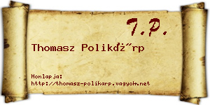 Thomasz Polikárp névjegykártya